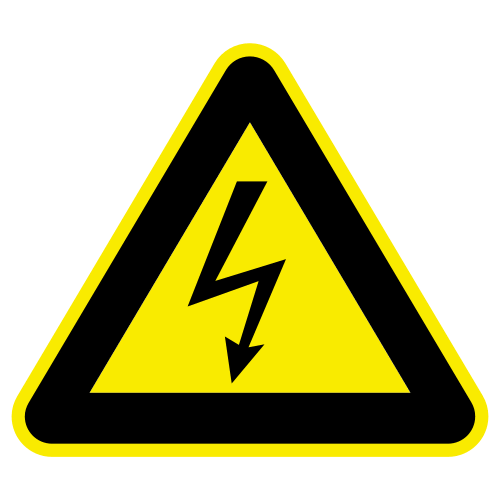 Imagen que representa un riesgo por contacto directo con partes con electricidad