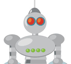 Imagen que muestra el busto de un robot