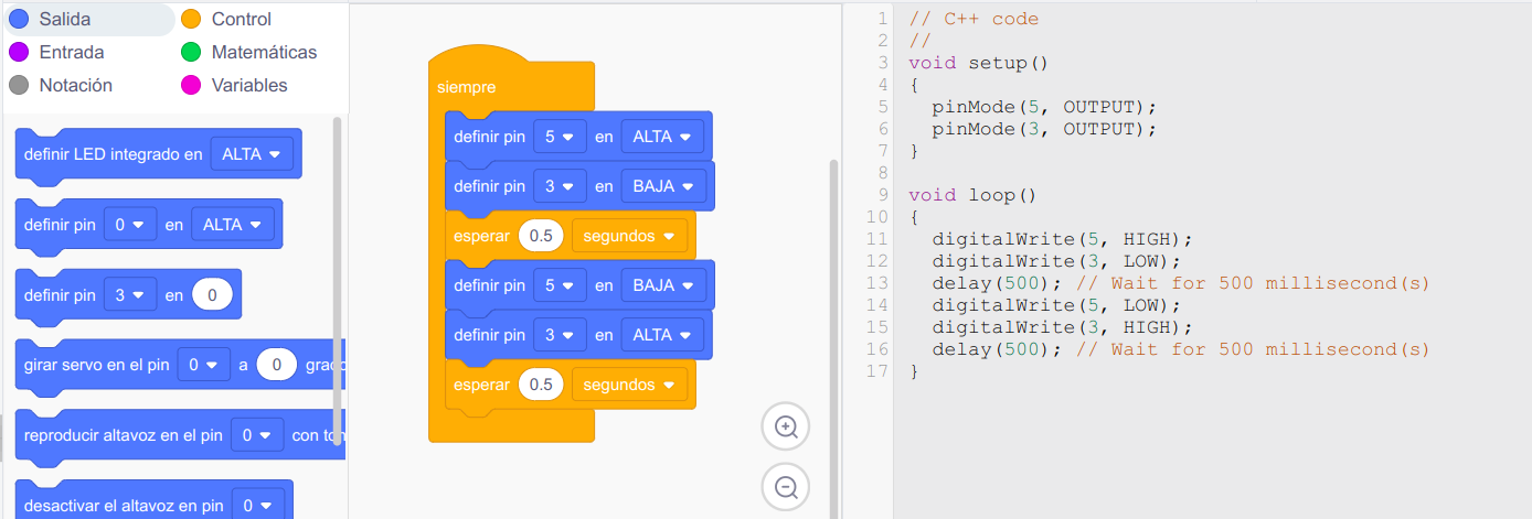 Práctica 2 código bloques