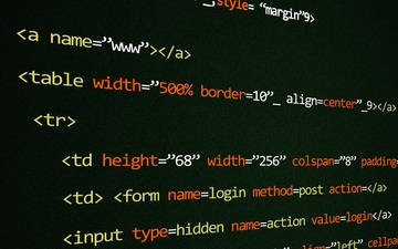 Imagen de un código HTML